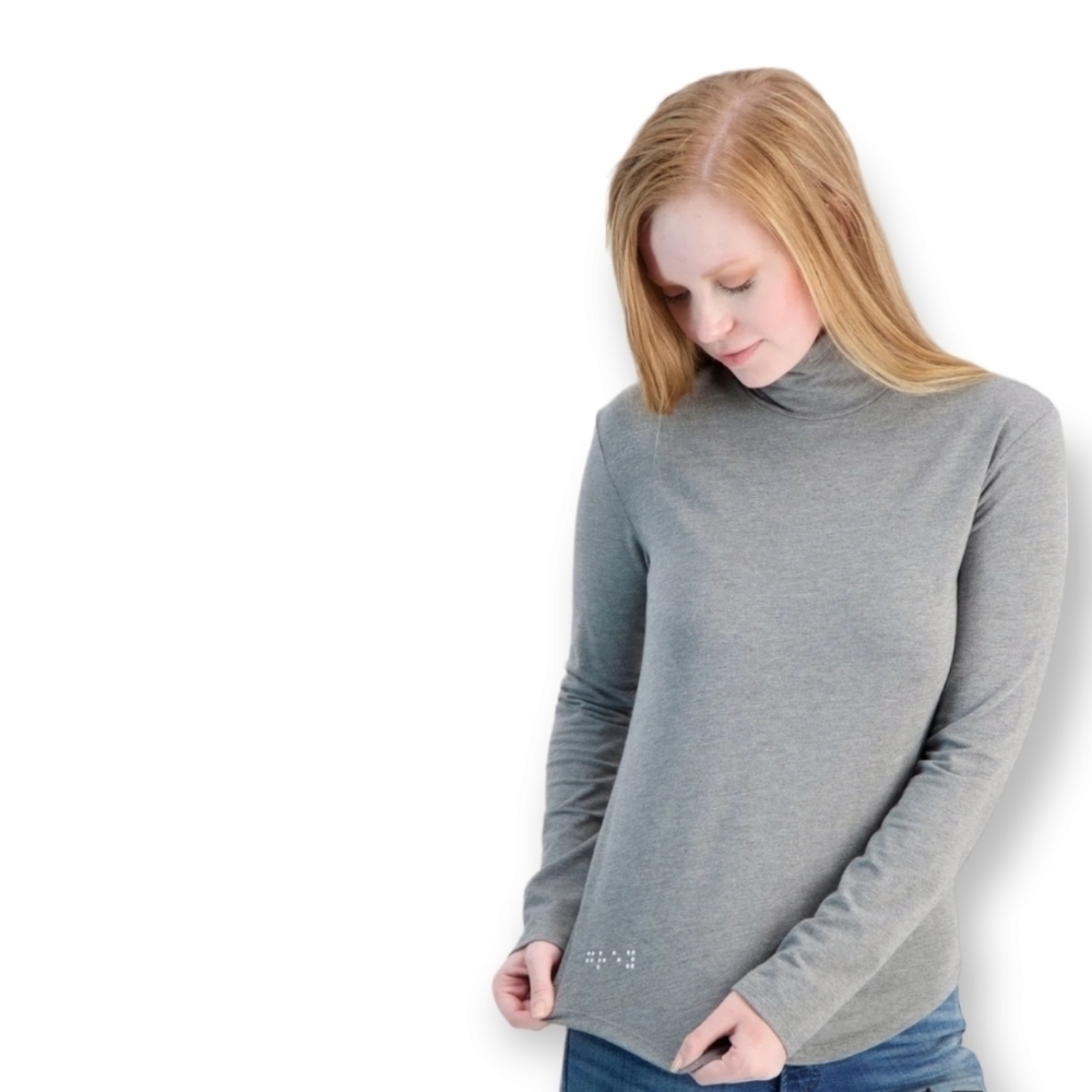 Two Blind Brothers Heathered Grey Turtleneck